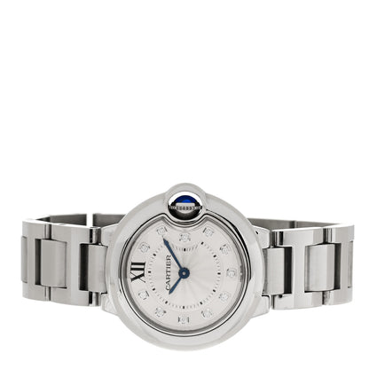 Cartier Stainless Steel Diamond 28mm Ballon Bleu De Cartier Quartz Watch 2 of 6
