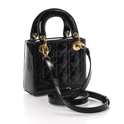 Christian Dior Patent Cannage Mini Lady Dior Black 2 of 11