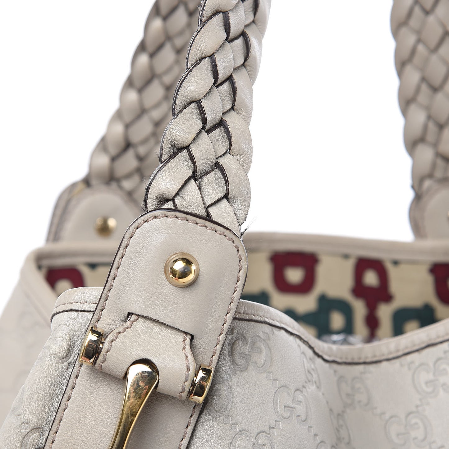 Guccissima Medium Pelham Shoulder Bag Off White