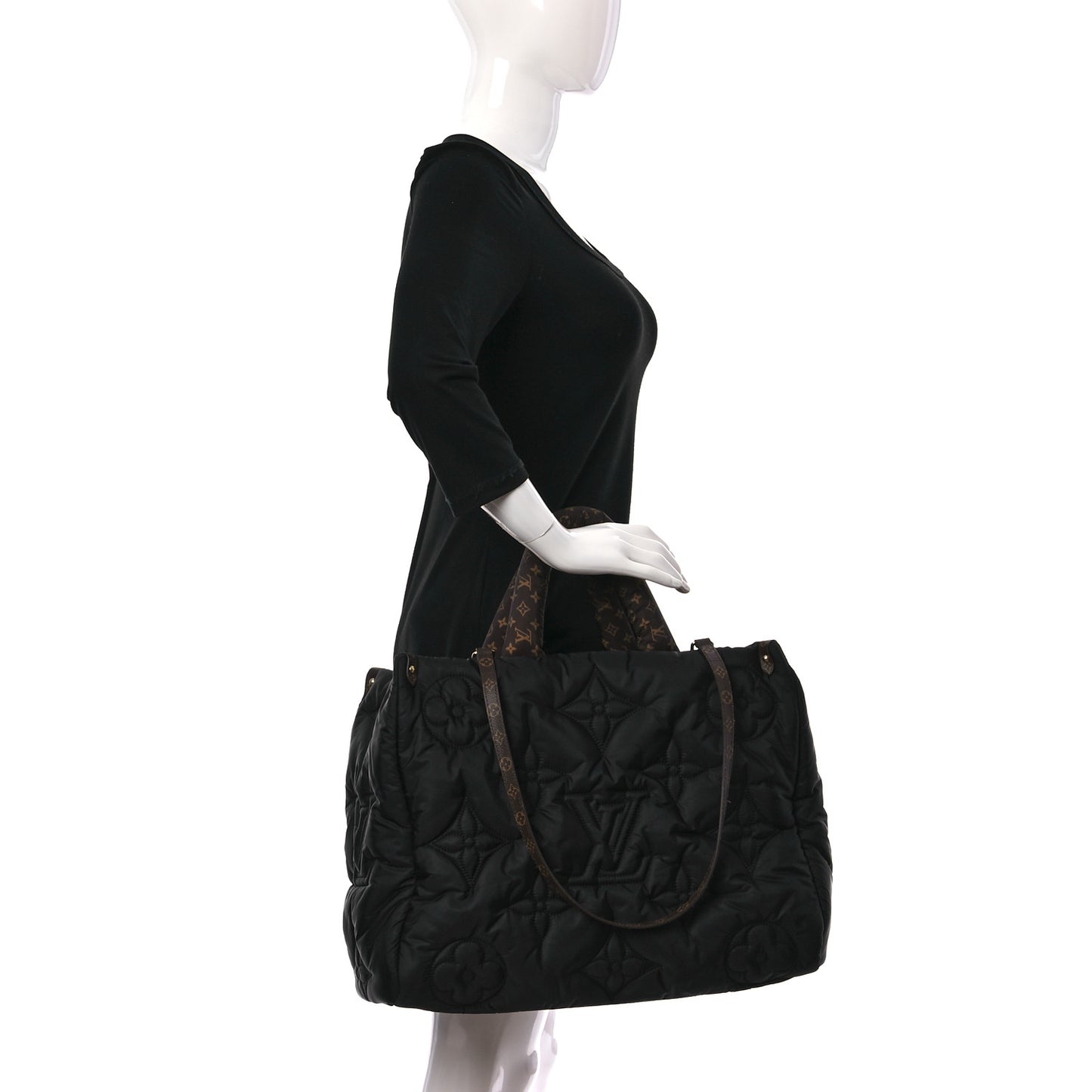 Econyl Monogram Pillow Giant Onthego GM Black