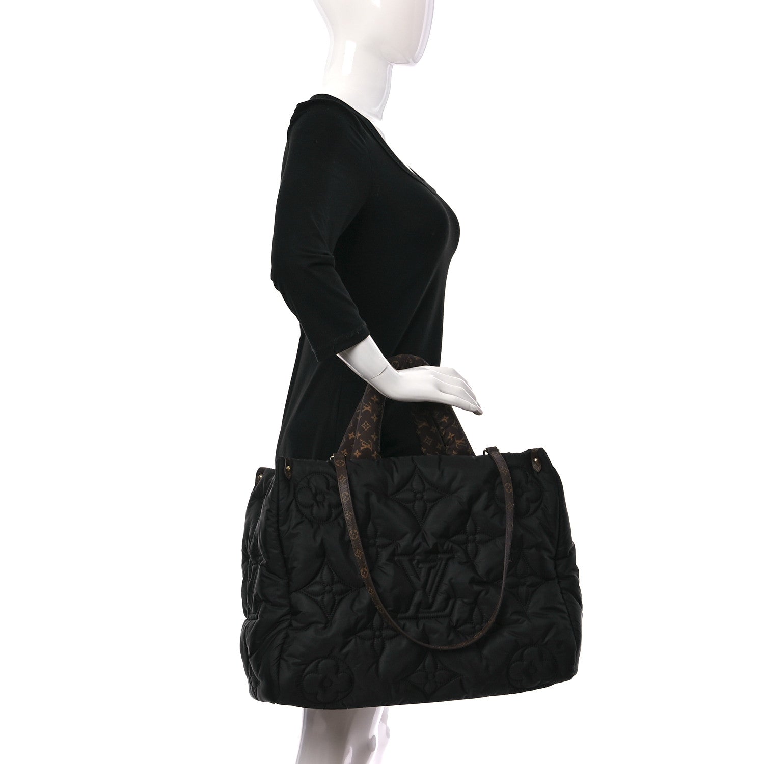 Louis Vuitton Econyl Monogram Pillow Giant Onthego GM Black 2 of 9