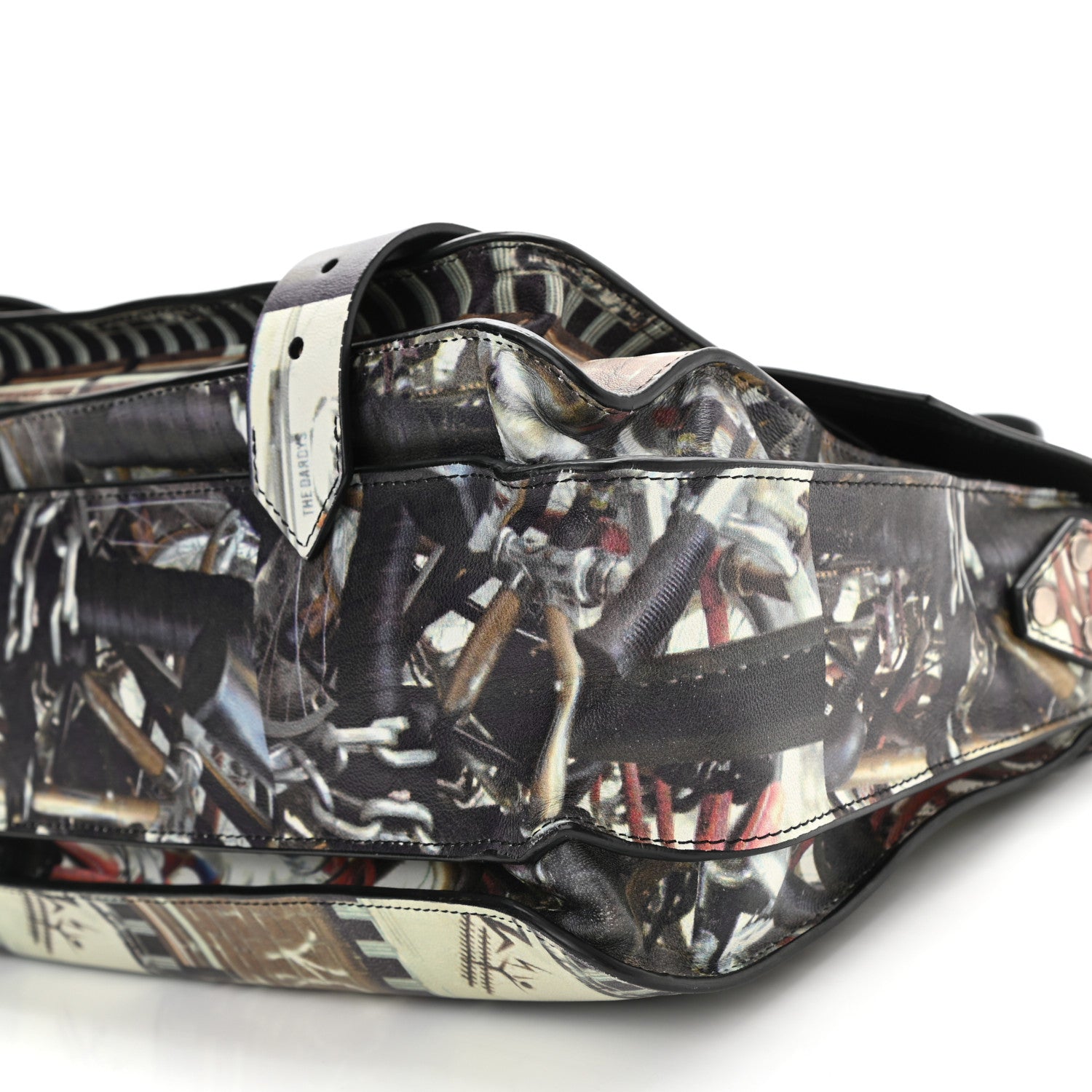Proenza Schouler Calfskin PS1 Gotham Print Medium Satchel Fence Bike Ice 9 of 9