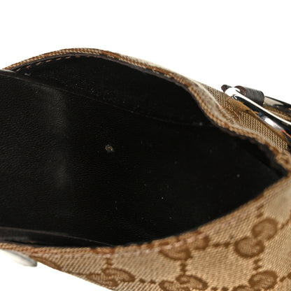 Gucci Monogram Cellarius Soft Calfskin Icon Bit Platform High Heel Slides 39.5 Beige Ebony Cocoa 9 of 10