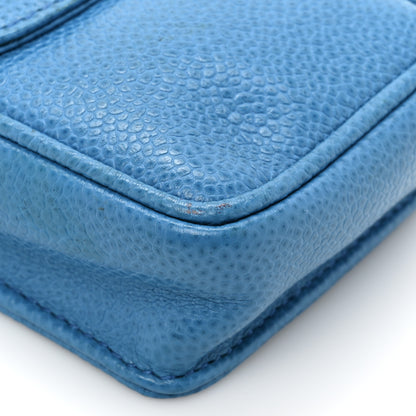 Chanel Caviar Phone Holder Crossbody Blue 11 of 14