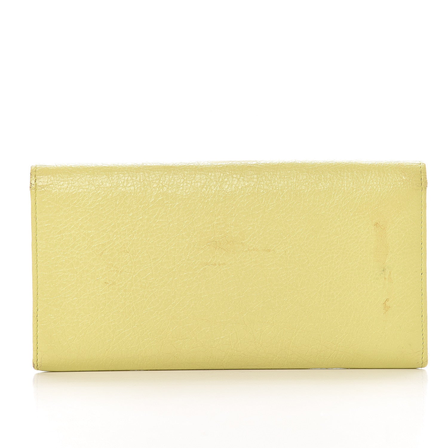 Balenciaga Agneau Classic Hardware Money Wallet Jaune Citronnade 11 of 15