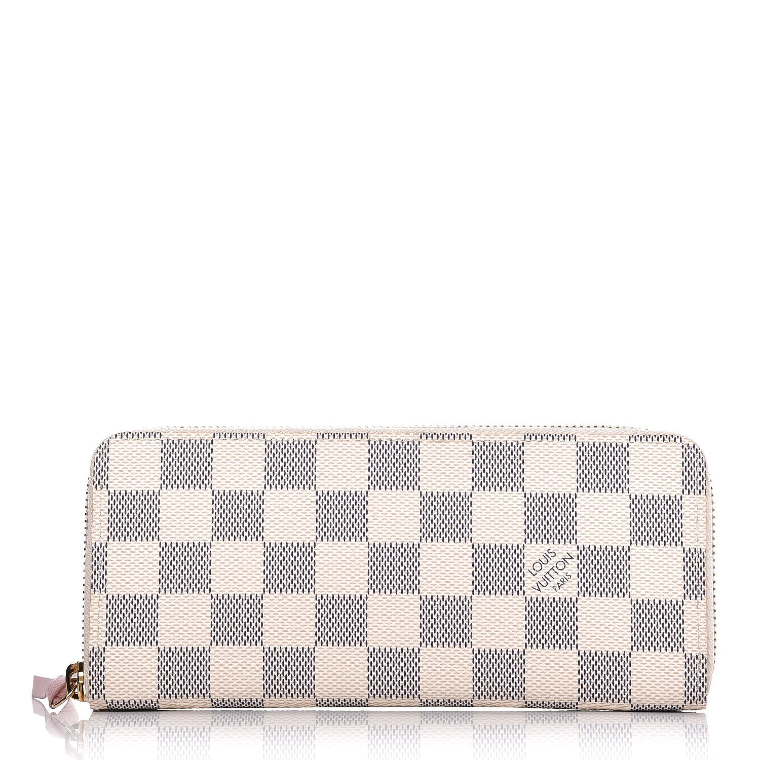Louis Vuitton Damier Azur Clemence Wallet Rose Ballerine 1 of 7