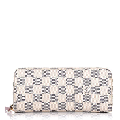 Louis Vuitton Damier Azur Clemence Wallet Rose Ballerine 1 of 7