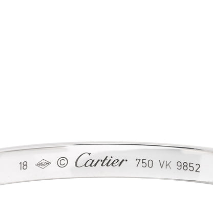 Cartier 18K White Gold LOVE Cuff Bracelet 18 3 of 3