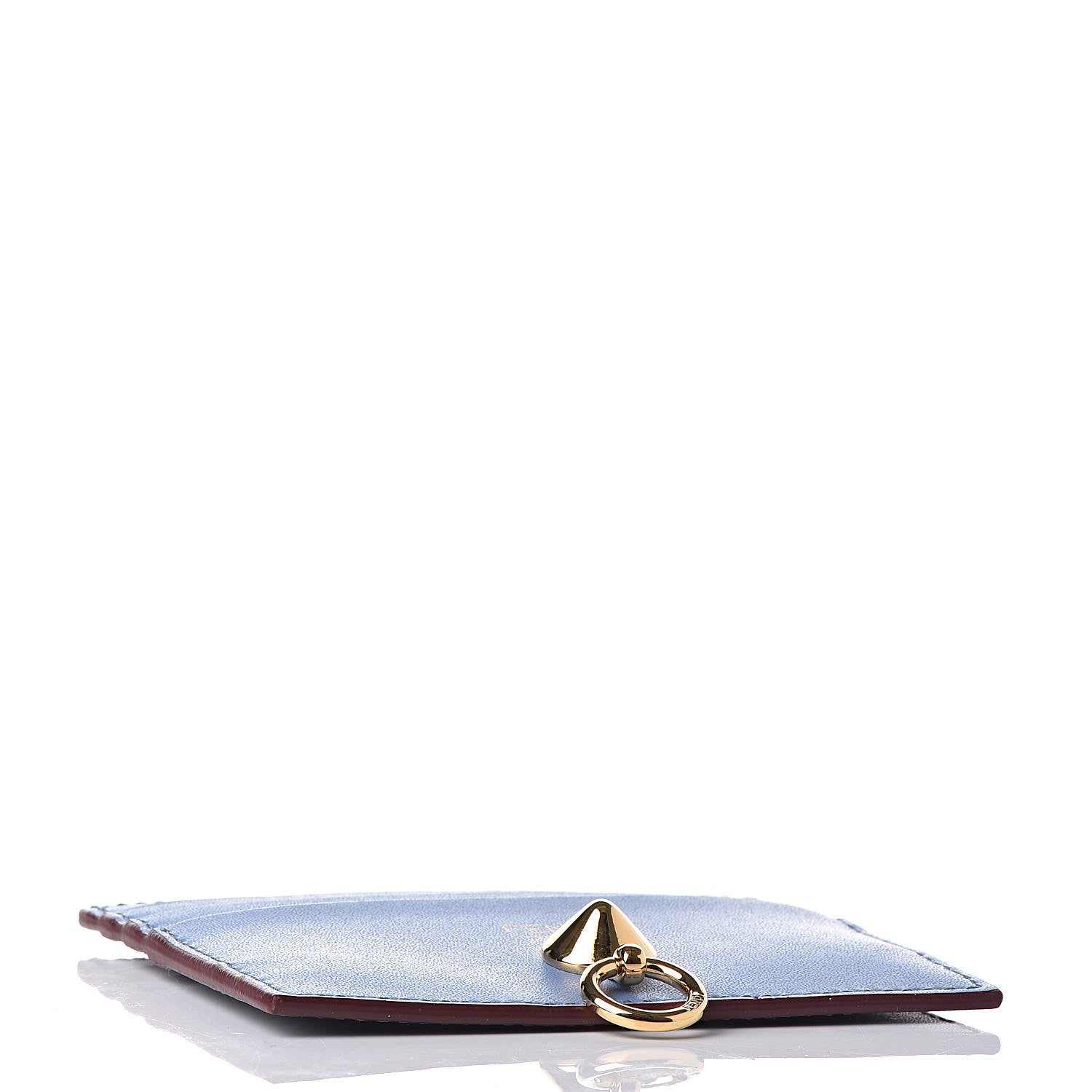 Fendi Vitello Libcerty Lucido By the Way Card Holder Balena Bordeaux 4 of 10