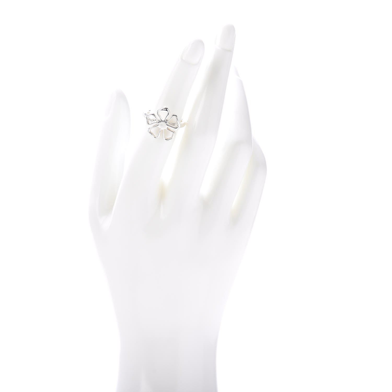 Tiffany Sterling Silver Open Flower Ring 49 5 2 of 5