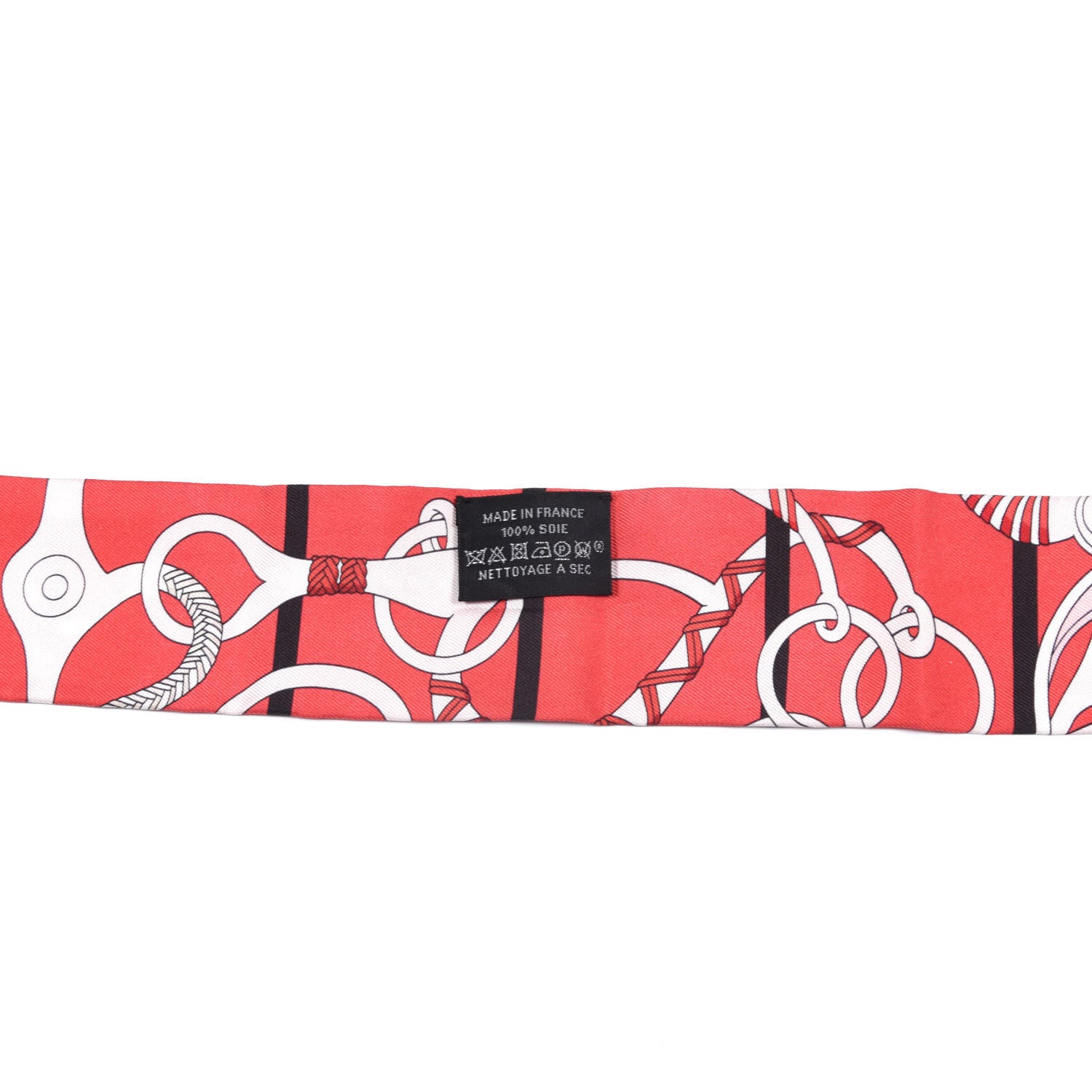 Hermes Silk Panoplie Equestre Twilly Rouge Creme Ebene 2 of 5