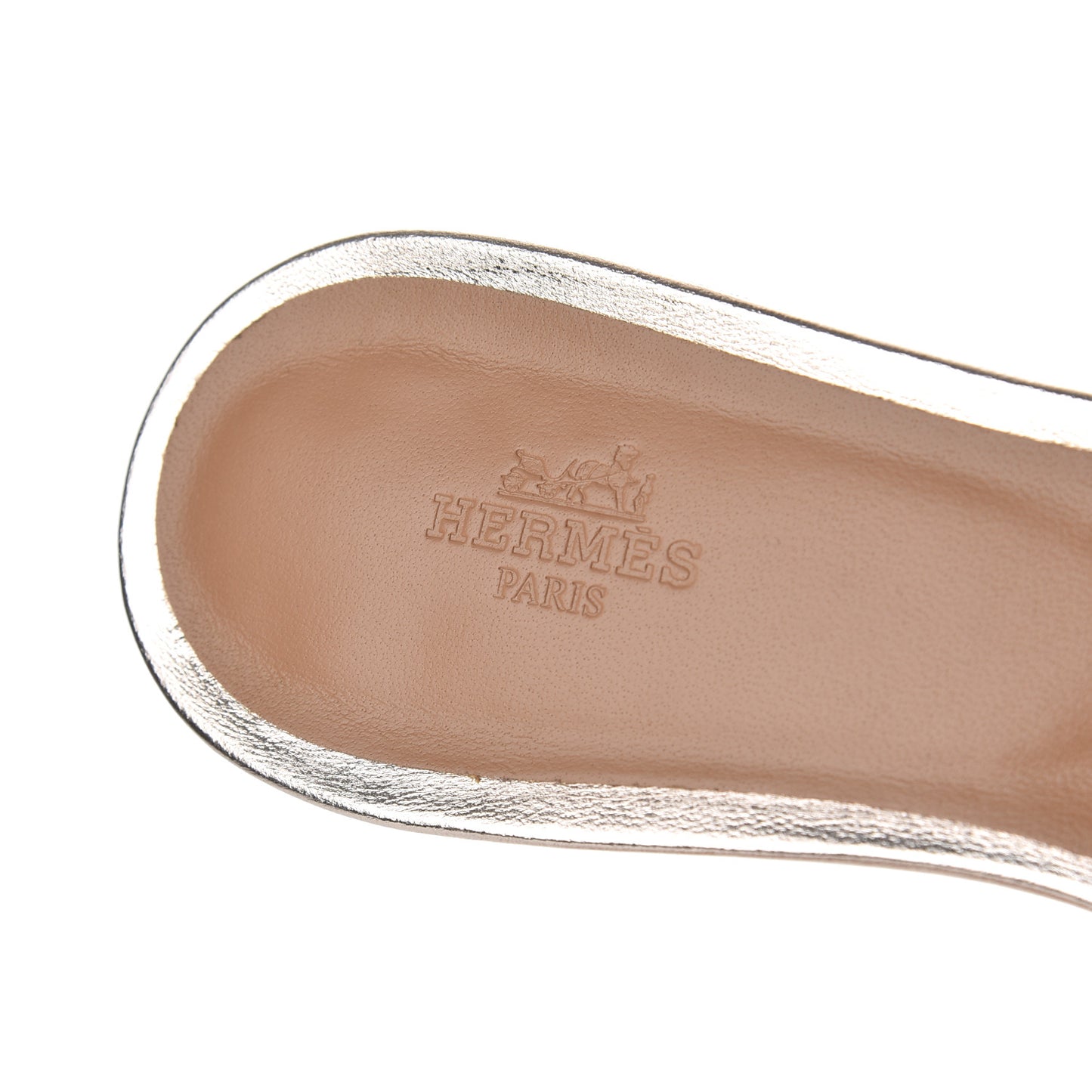 Metallic Nappa Oasis Sandals 40 Rose Dore