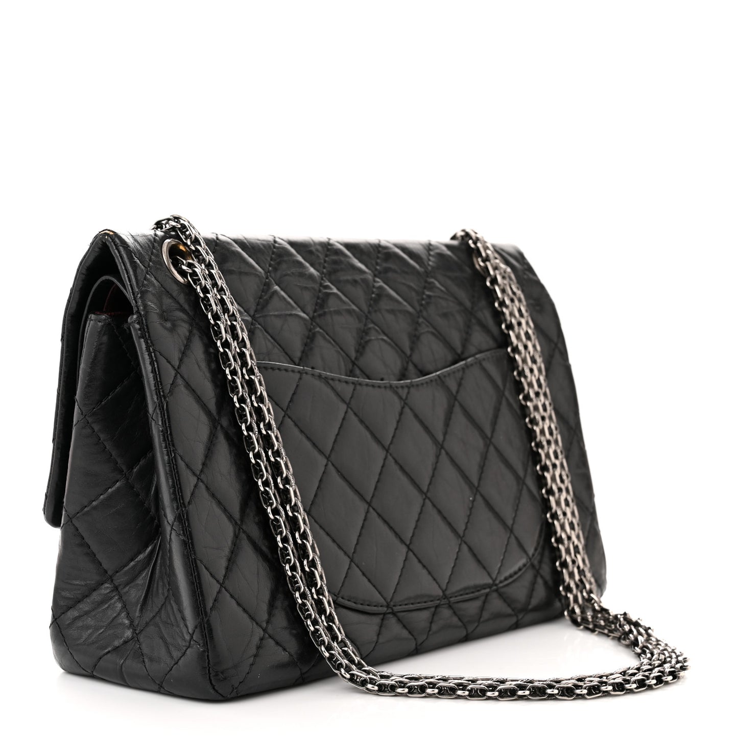 Aged Calfskin Quilted 2.55 Reissue 226 Flap Black