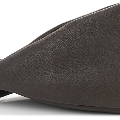 The Row Grained Calfskin Large Slouchy Banana Bag Brunette 8 of 9