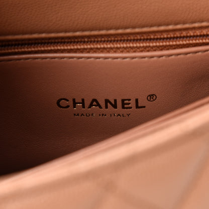 Chanel Caviar Quilted Lizard Embossed Mini Coco Handle Flap Brown 8 of 10