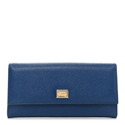 Dolce & Gabbana Dauphine Continental Flap Wallet Blue 1 of 8