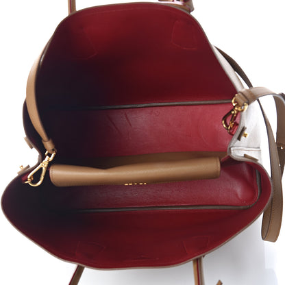 Prada Saffiano Cuir Large Double Bag Caramel Fuoco 5 of 13