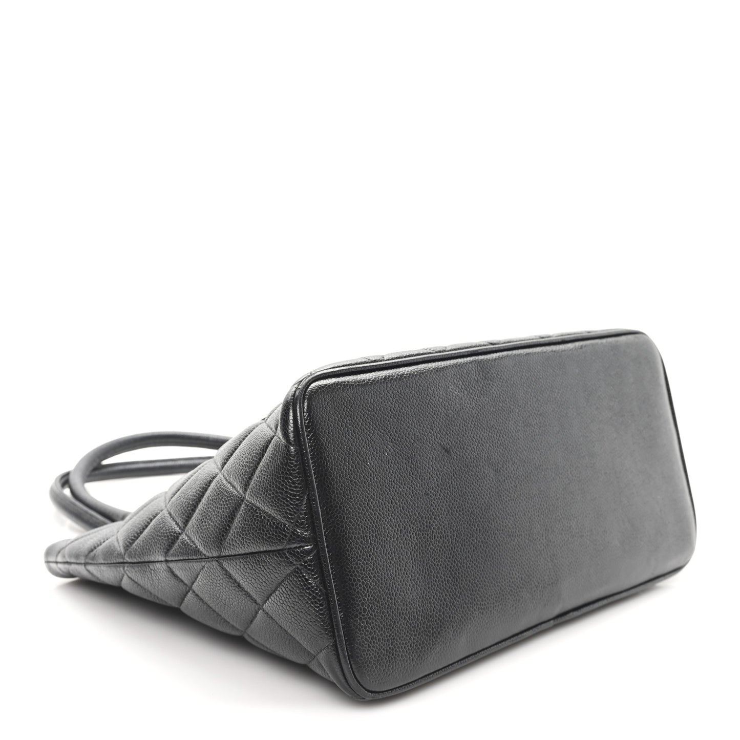 Caviar Quilted Medallion Tote Black