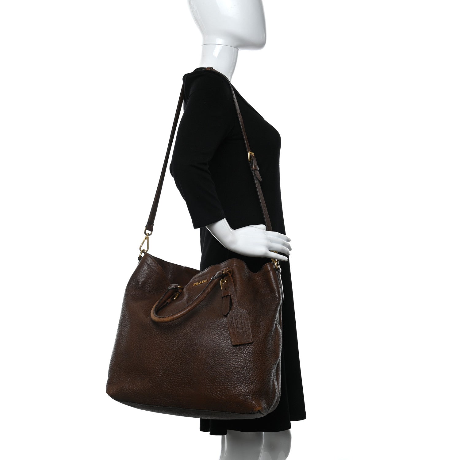 Prada Deerskin Tote Bruciato 2 of 17