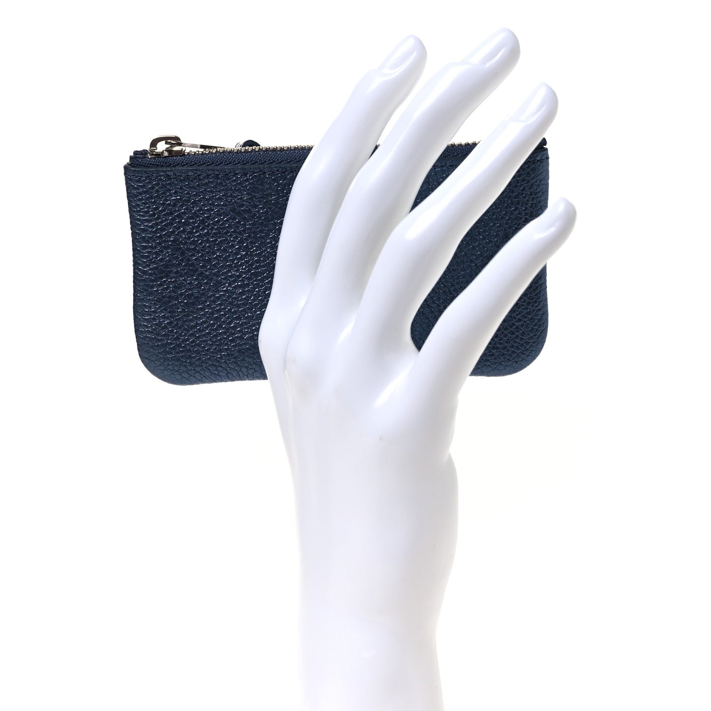 Metallic Empreinte Monogram Giant Key Pouch Navy Nacre