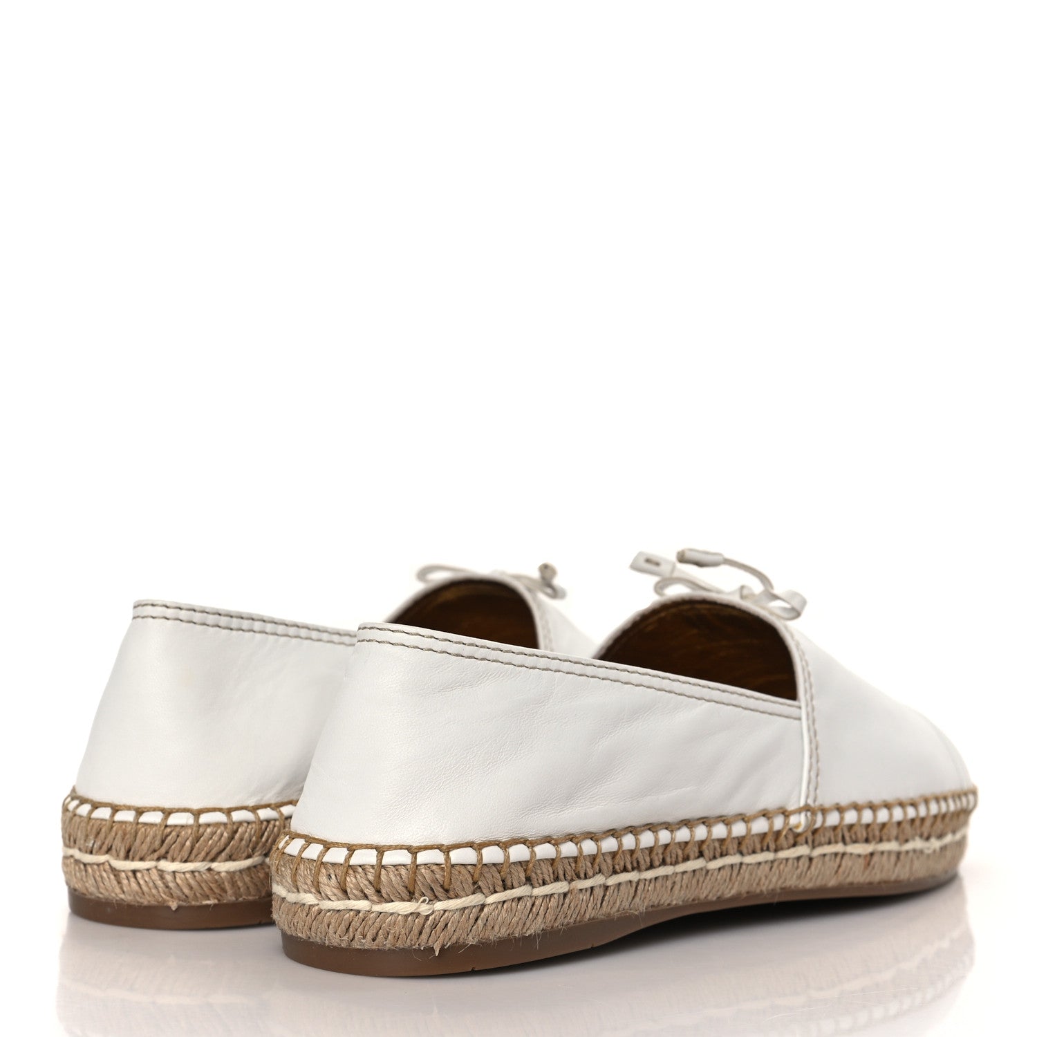 Prada Nappa Logo Cap Toe 20mm Espadrilles 38.5 White 4 of 8