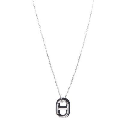 Hermes Swift O'Maillon Pendant Necklace Black 1 of 7