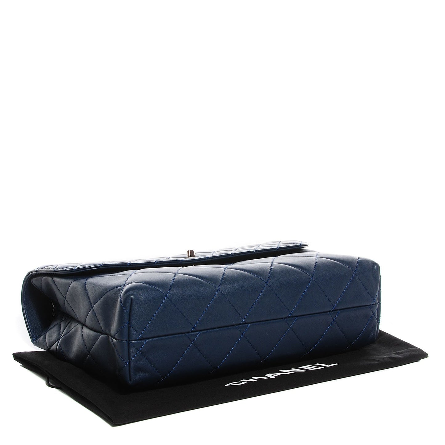 Calfskin Quilted In the Business Flap Dark Blue