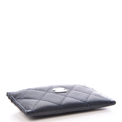 Chanel Caviar Quilted Card Holder Navy 4 of 9