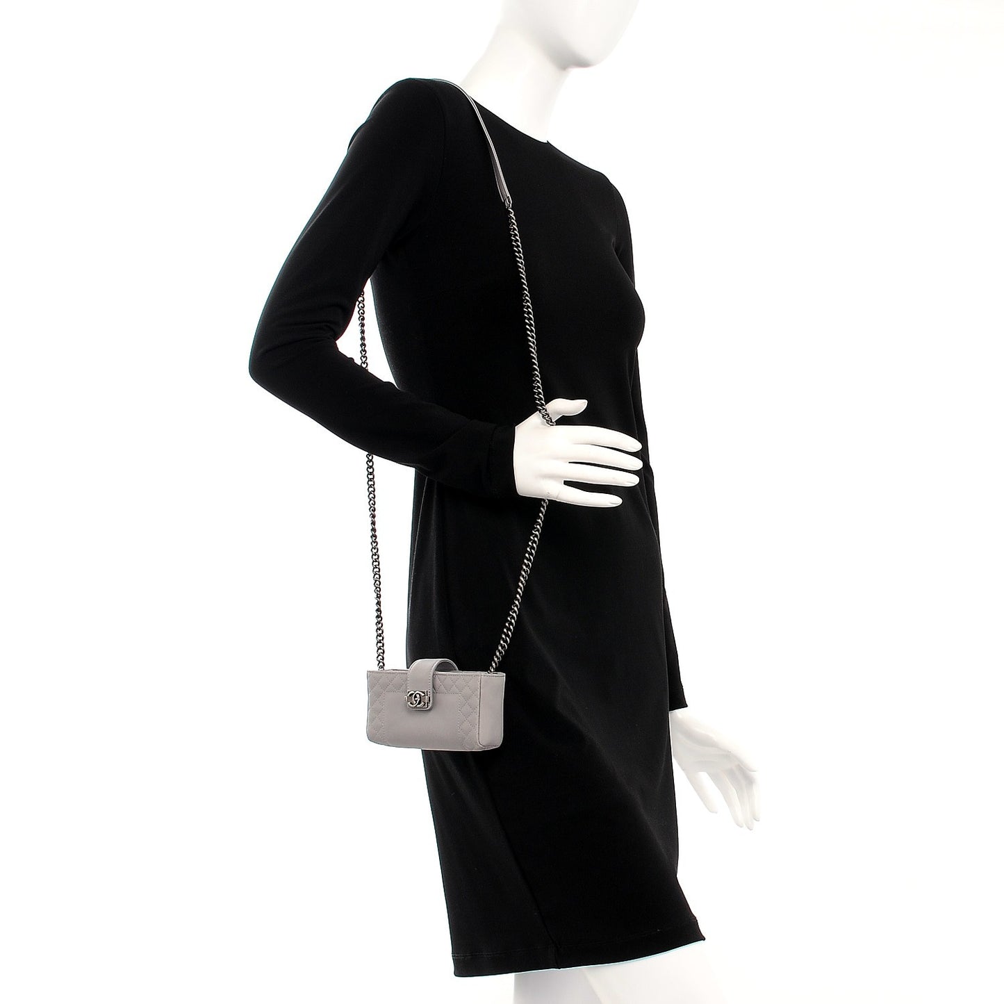 Calfskin Boy Reverso Mini Pochette Grey