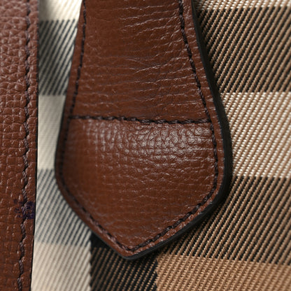 Burberry House Check Grainy Calfskin Medium Banner Tote Tan 10 of 10