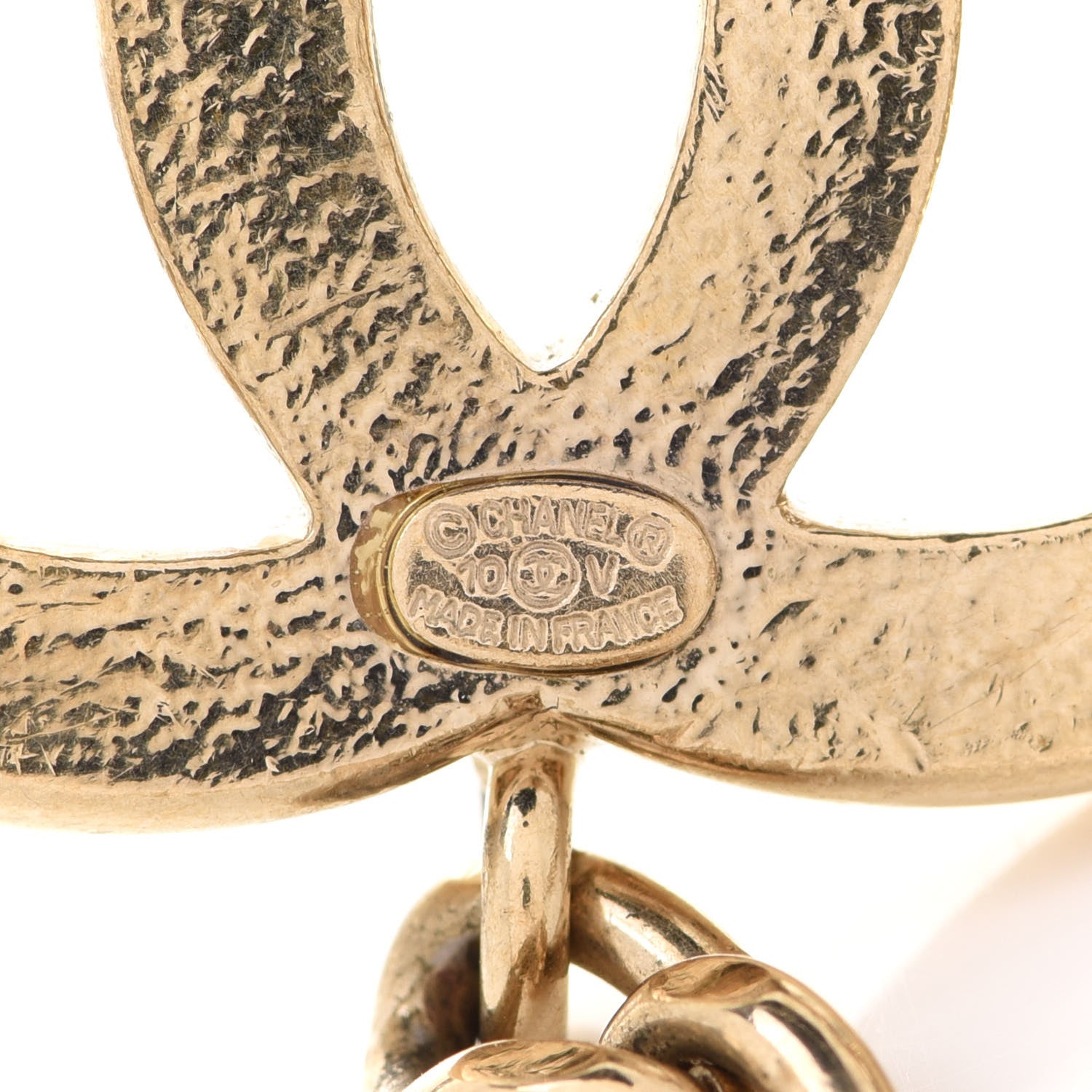 Chanel Enamel CC Chain Logo Belt Gold White 4 of 5