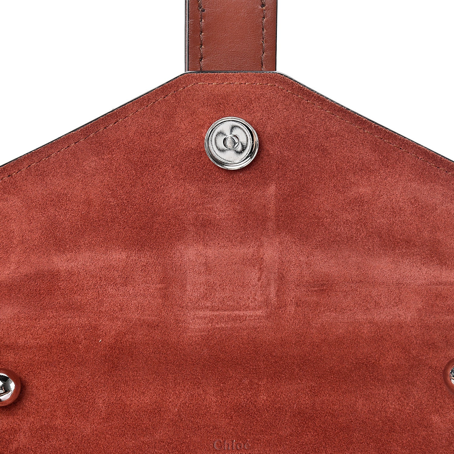 Chloe Calfskin Crocodile Embossed Aby Chain Shoulder Bag Pink Red 10 of 11