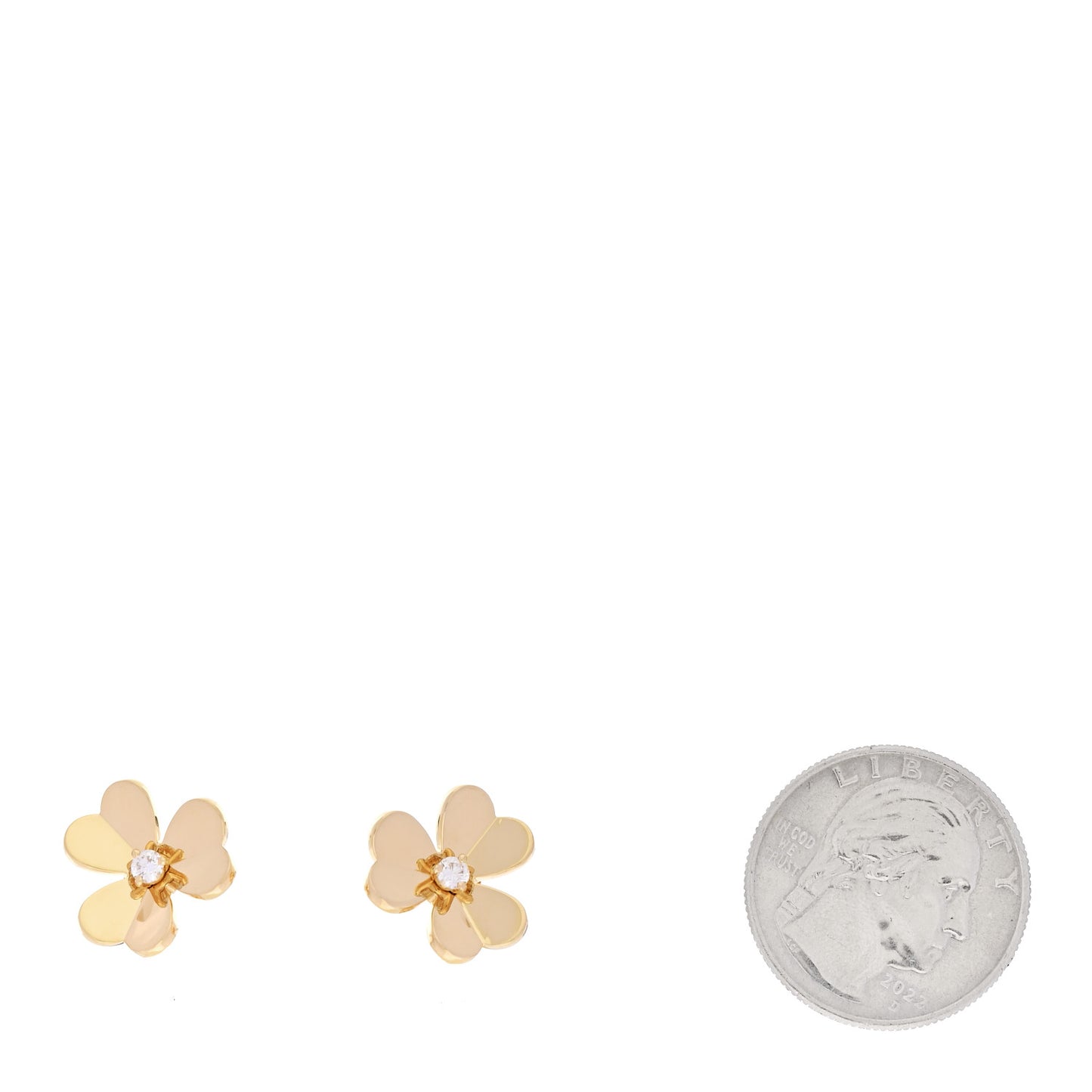 18K Yellow Gold Diamond Small Frivole Earrings