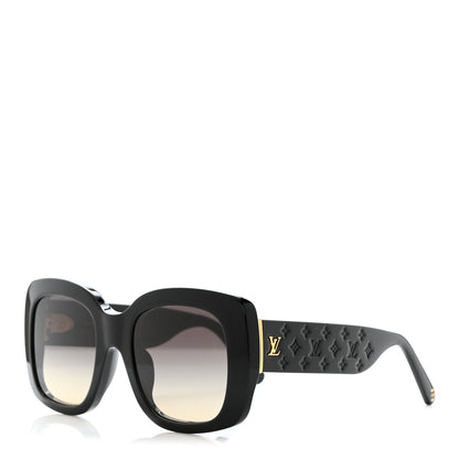 Louis Vuitton Acetate LV Empreinte Square Sunglasses Z1611E Black 1 of 7