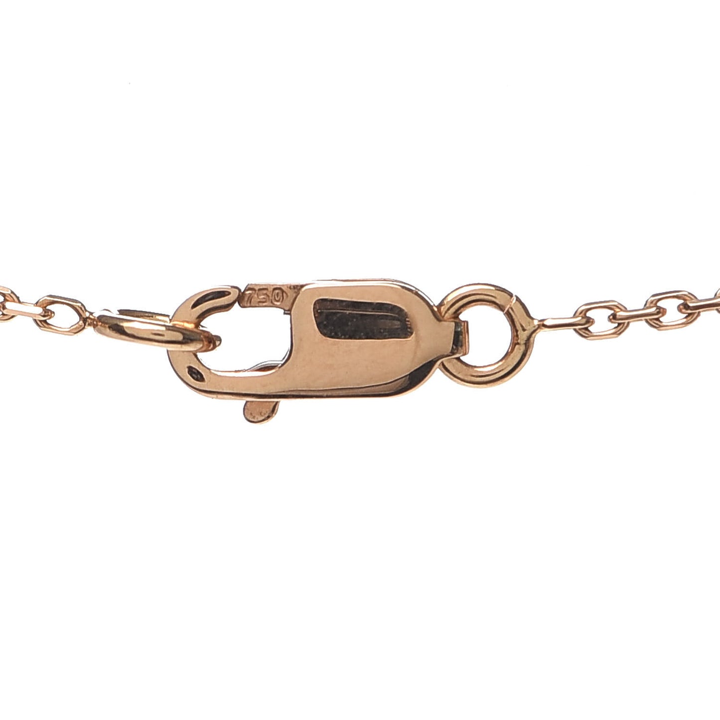 18K Rose Gold Carnelian Sweet Alhambra Pendant Necklace