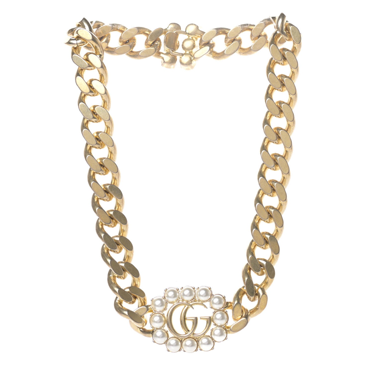 Gucci Pearl Double G Choker Gold 3 of 4