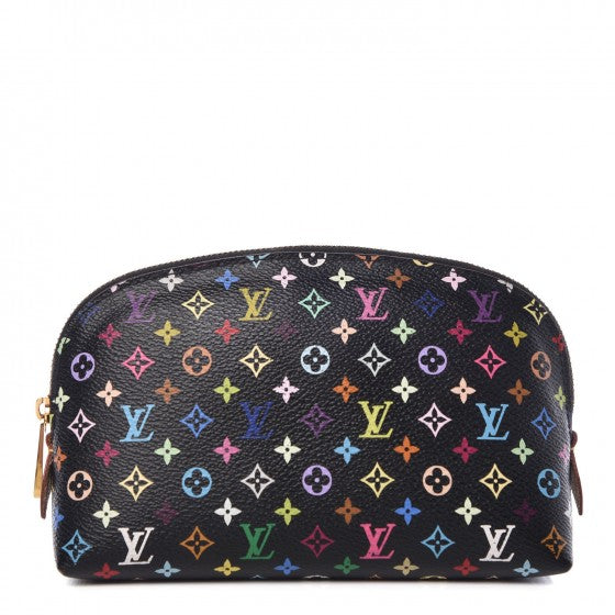 Louis Vuitton Monogram Multicolor Cosmetic Pouch Black Grenade 1 of 10