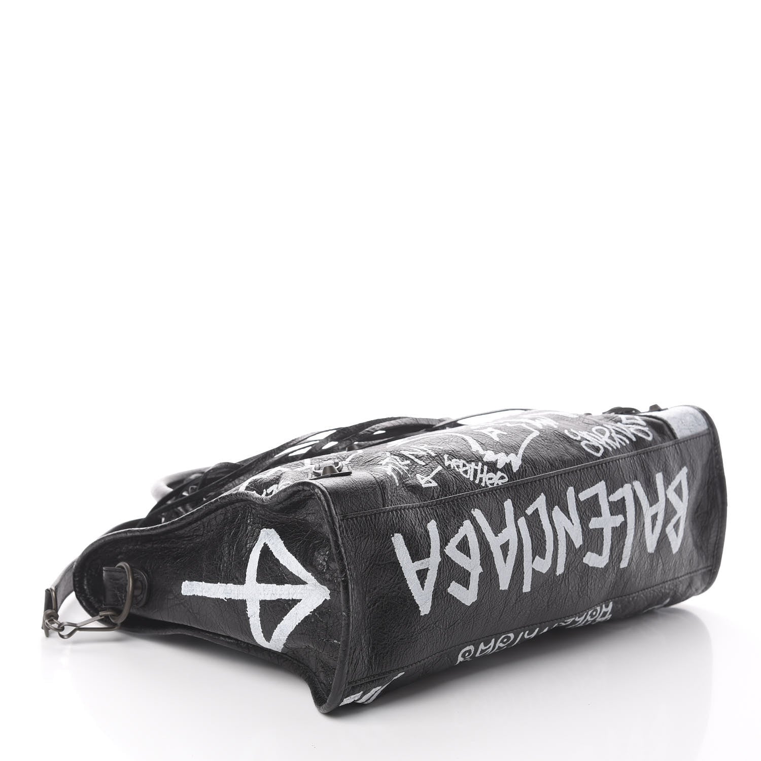 Balenciaga Agneau Arena Graffiti All Over Classic Hardware City Black White 3 of 7
