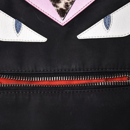 Fendi Nylon Vitello Fox Goat Fur Monster Eyes Mini Backpack Black Multicolor Sky 17 of 17
