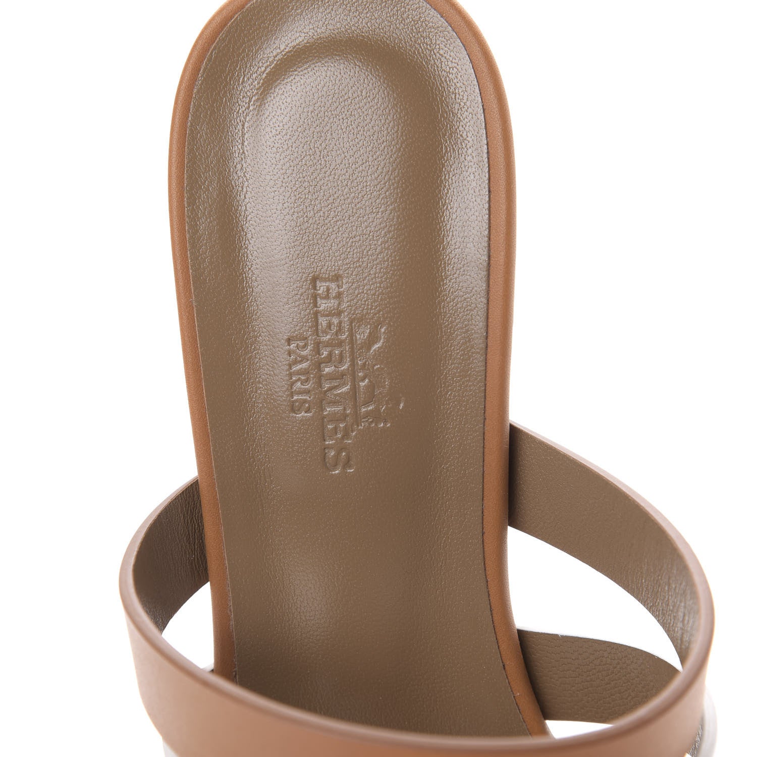 Hermes Calfskin Amica Sandals 37.5 White Natural 7 of 10
