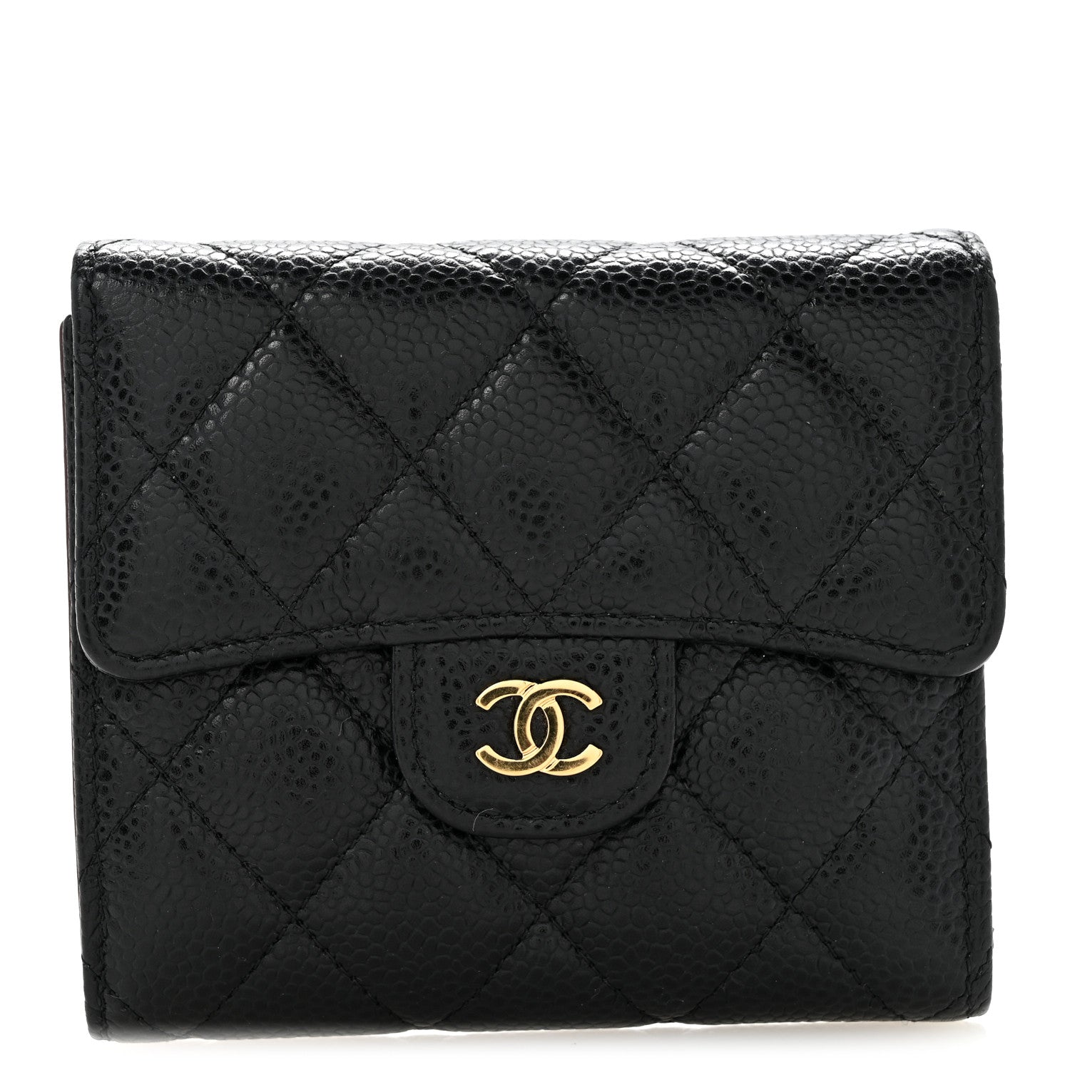 Chanel Caviar Quilted Compact Flap Wallet Black 11 of 11