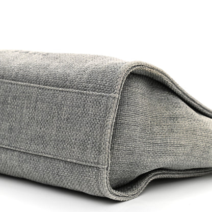 Chanel Woven Straw Raffia Small Deauville Tote Charcoal 9 of 9