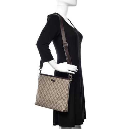 Gucci GG Plus Monogram Medium Flat Messenger Bag Dark Brown 2 of 10