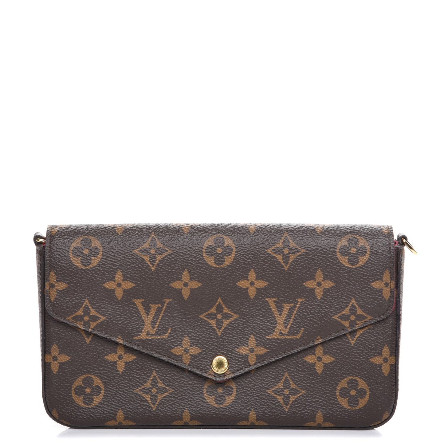 Monogram Pochette Felicie Chain Wallet Fuchsia