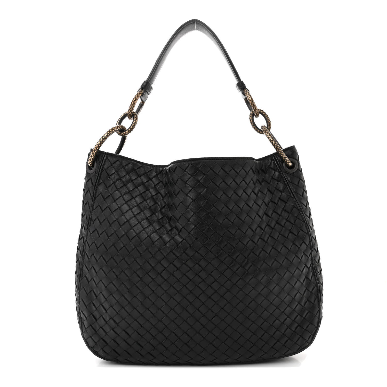 Bottega Veneta BOTTEGA VENETA Nappa Intrecciato Small Loop Ebano 1 of 16