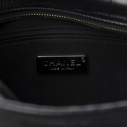 Chanel Crocodile Embossed Calfskin Medium Gabrielle Cocodile Hobo Black 8 of 9