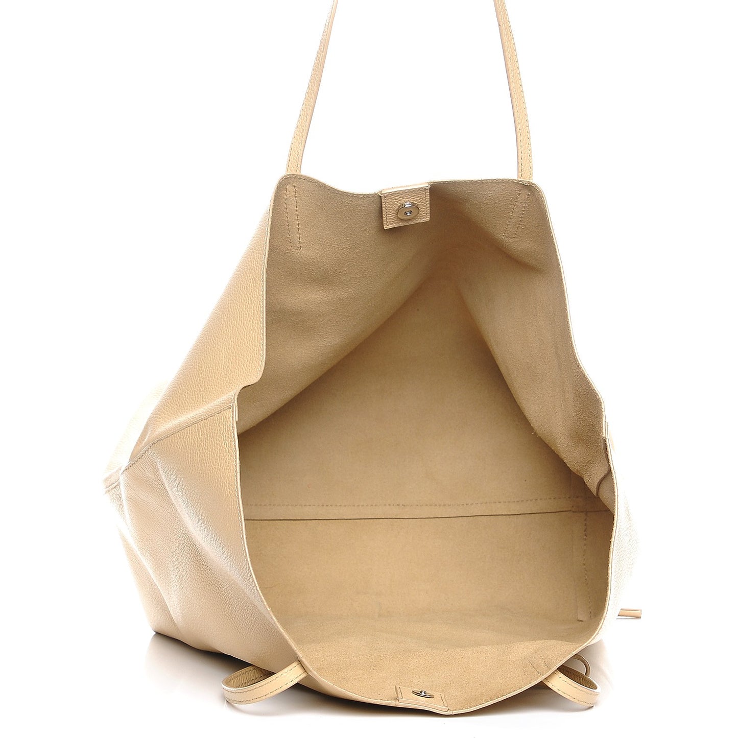 Grained Calfskin Skull Open Shopper Tote Blonde