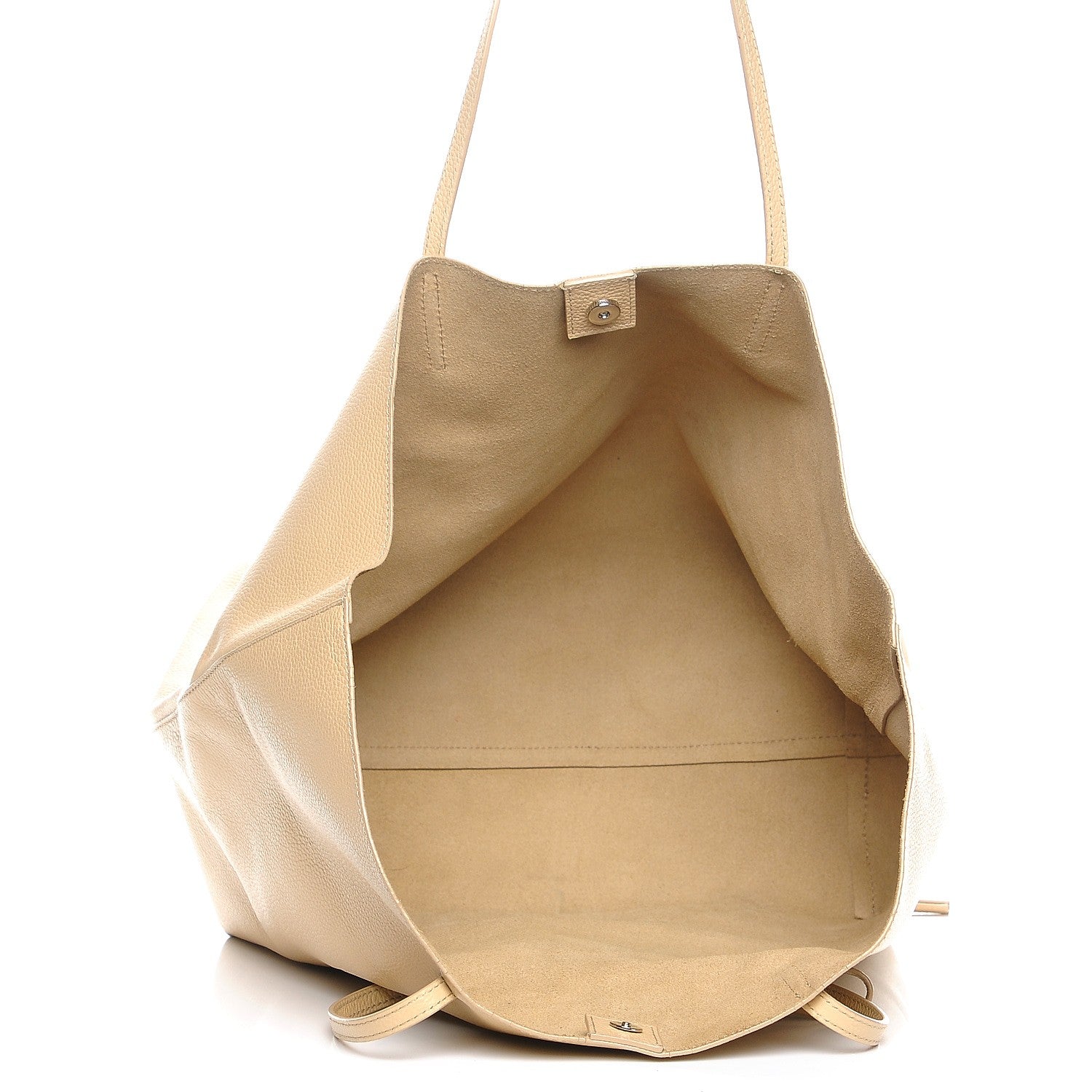 Alexander McQueen Grained Calfskin Skull Open Shopper Tote Blonde 6 of 9