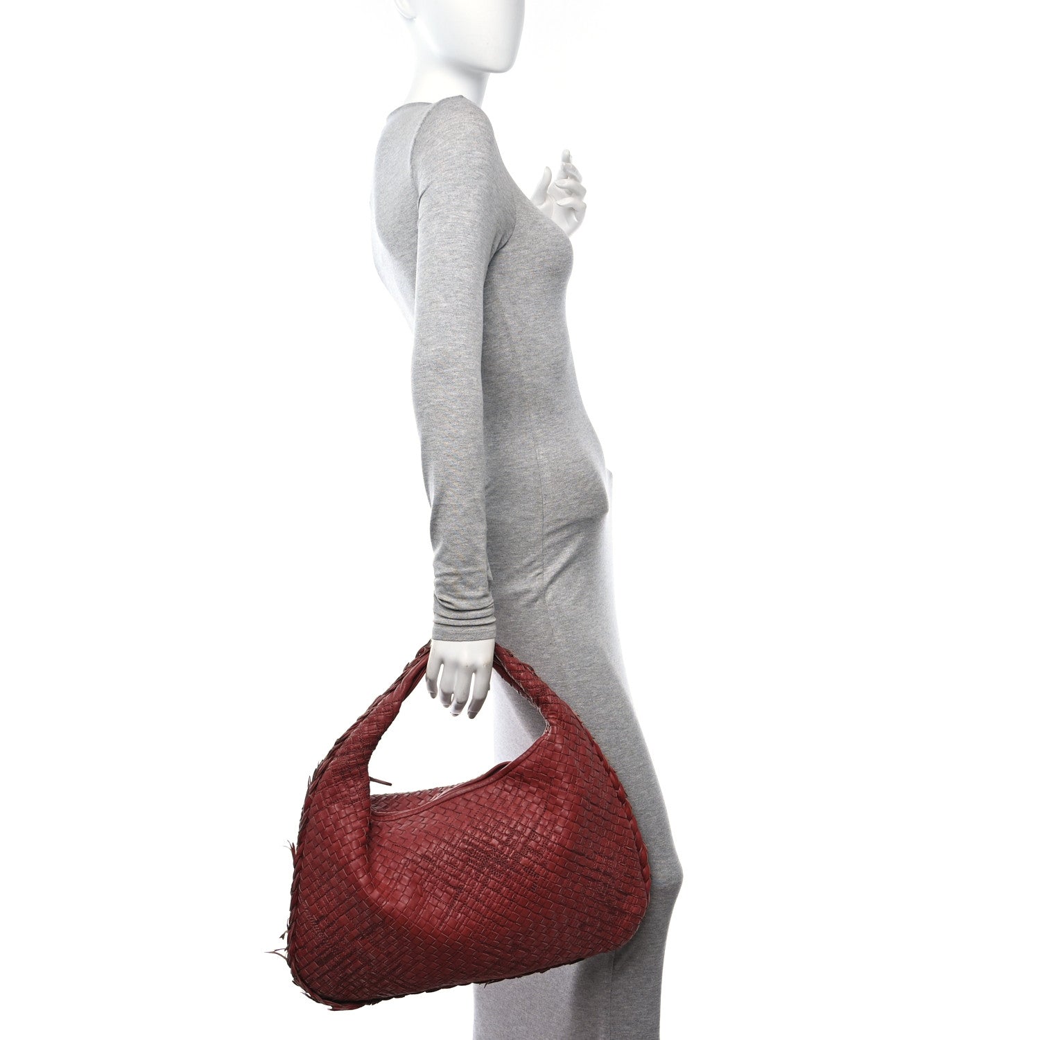 Bottega Veneta Nappa Intrecciato Fuzzy Maxi Veneta Hobo Dusty Rose 2 of 10