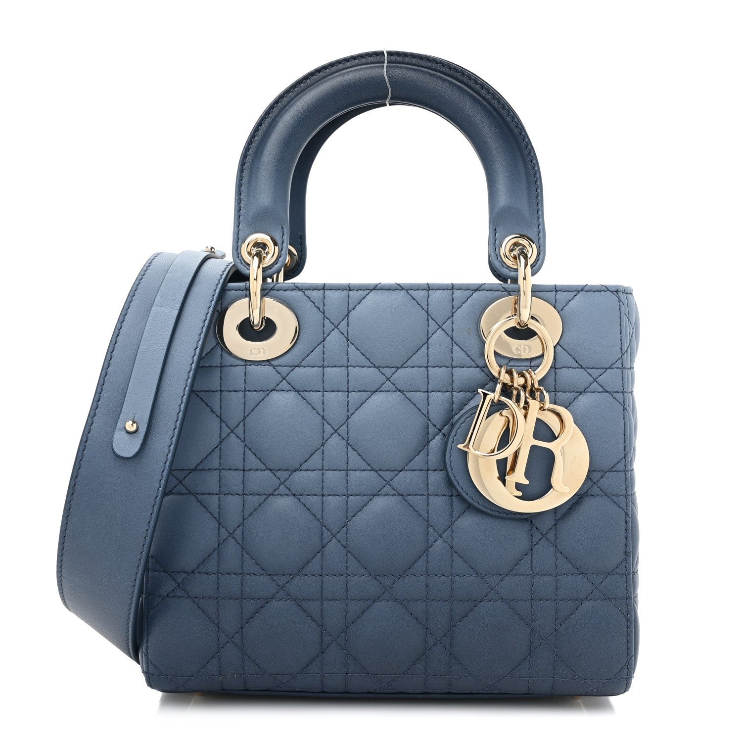 Christian Dior Lambskin Cannage Gradient Small My ABCDior Lady Dior Indigo Blue 1 of 12
